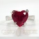 Solitario Cuore rosso Valentino 10 mm